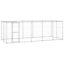 vidaXL kültéri horganyozott acél kutyakennel tetővel 12,1 m²