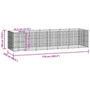 vidaXL kültéri horganyozott acél kutyakennel tetővel 16,94 m²