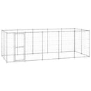 vidaXL kültéri horganyozott acél kutyakennel 12,1 m²