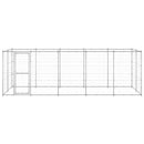 vidaXL kültéri horganyozott acél kutyakennel 12,1 m²