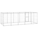 vidaXL kültéri horganyozott acél kutyakennel 12,1 m²
