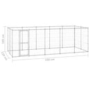 vidaXL kültéri horganyozott acél kutyakennel 12,1 m²