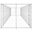 vidaXL kültéri horganyozott acél kutyakennel 26,62 m²