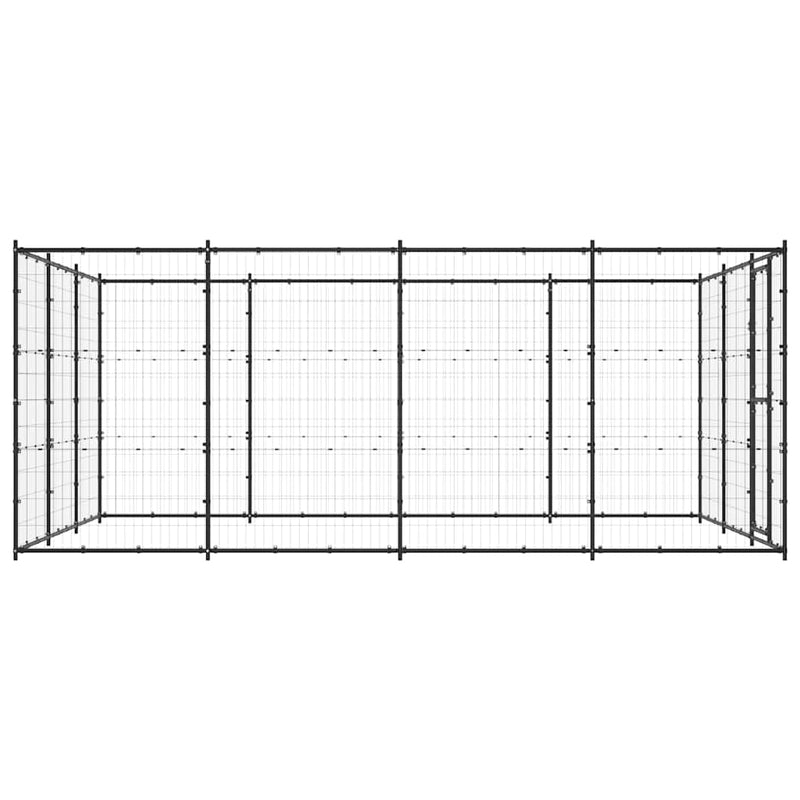 vidaXL kültéri acél kutyakennel 14,52 m²