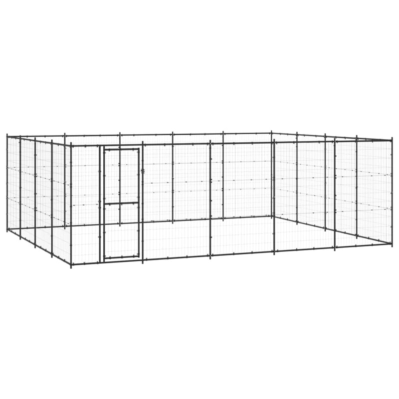 vidaXL kültéri acél kutyakennel 24,2 m²
