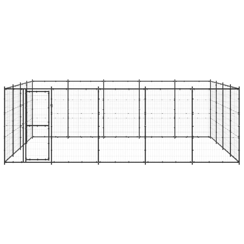 vidaXL kültéri acél kutyakennel 24,2 m²