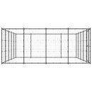 vidaXL kültéri acél kutyakennel 24,2 m²