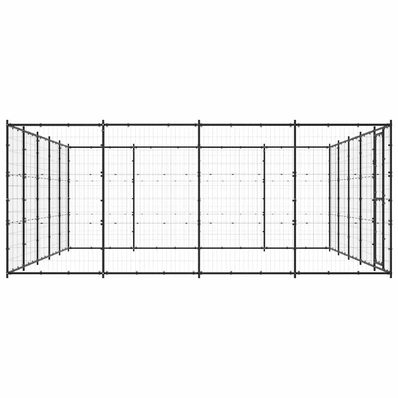 vidaXL kültéri acél kutyakennel 24,2 m²