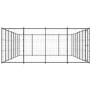 vidaXL kültéri acél kutyakennel 33,88 m²