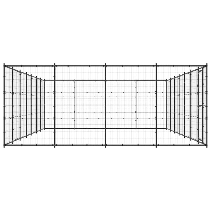 vidaXL kültéri acél kutyakennel 33,88 m²