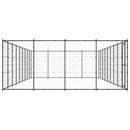 vidaXL kültéri acél kutyakennel 43,56 m²