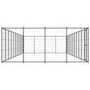vidaXL kültéri acél kutyakennel 53,24 m²