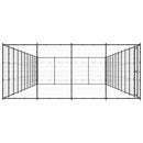 vidaXL kültéri acél kutyakennel 53,24 m²