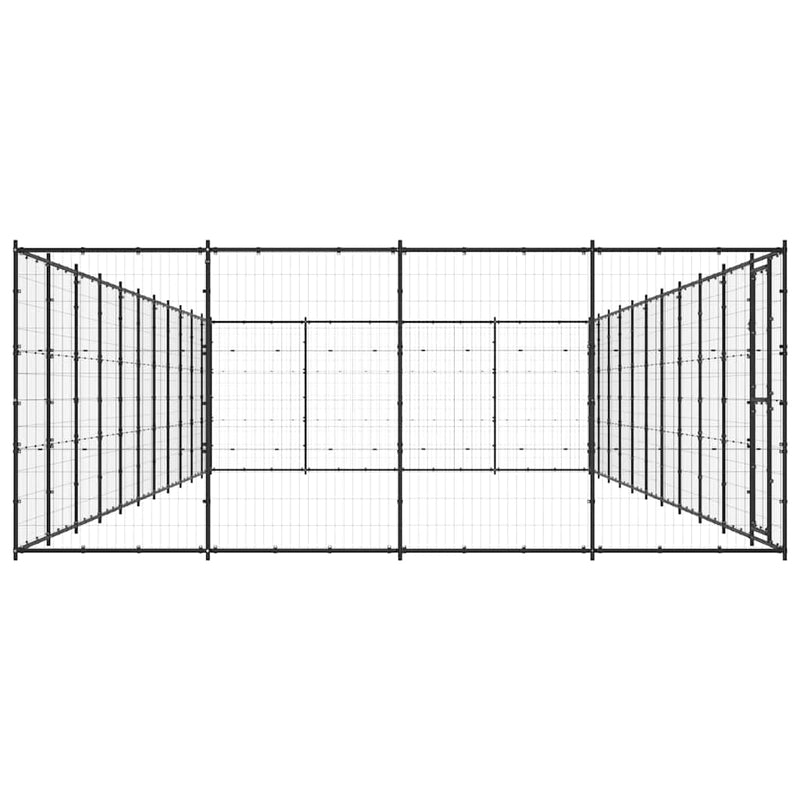 vidaXL kültéri acél kutyakennel 53,24 m²