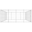 vidaXL kültéri horganyozott acél kutyakennel 33,88 m²