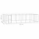 vidaXL kültéri horganyozott acél kutyakennel 33,88 m²