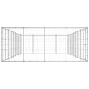 vidaXL kültéri horganyozott acél kutyakennel 43,56 m²