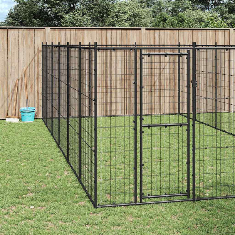 vidaXL kültéri acél kutyakennel 21,78 m²