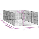 vidaXL kültéri acél kutyakennel 21,78 m²