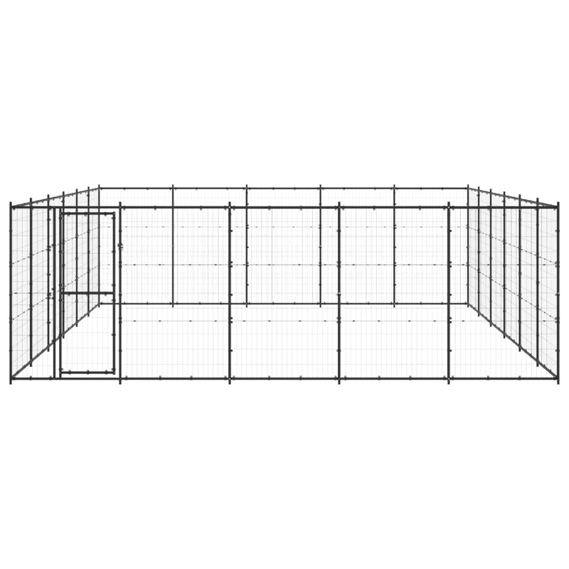 vidaXL kültéri acél kutyakennel 36,3 m²