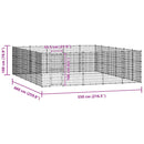 vidaXL kültéri acél kutyakennel 36,3 m²