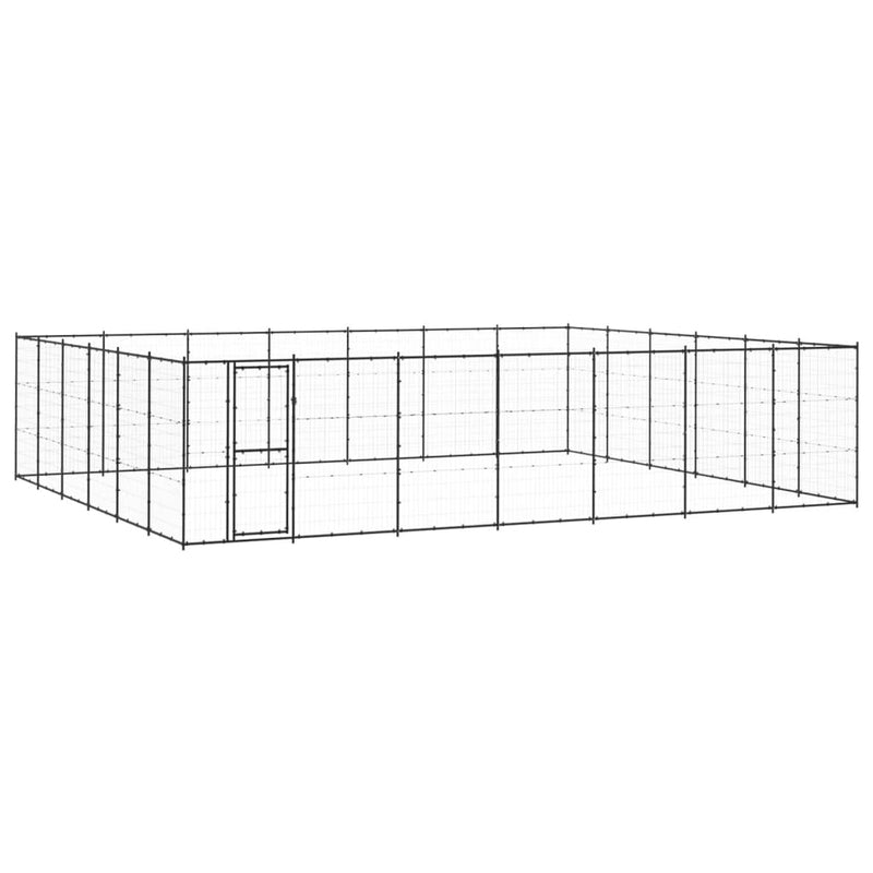 vidaXL kültéri acél kutyakennel 50,82 m²