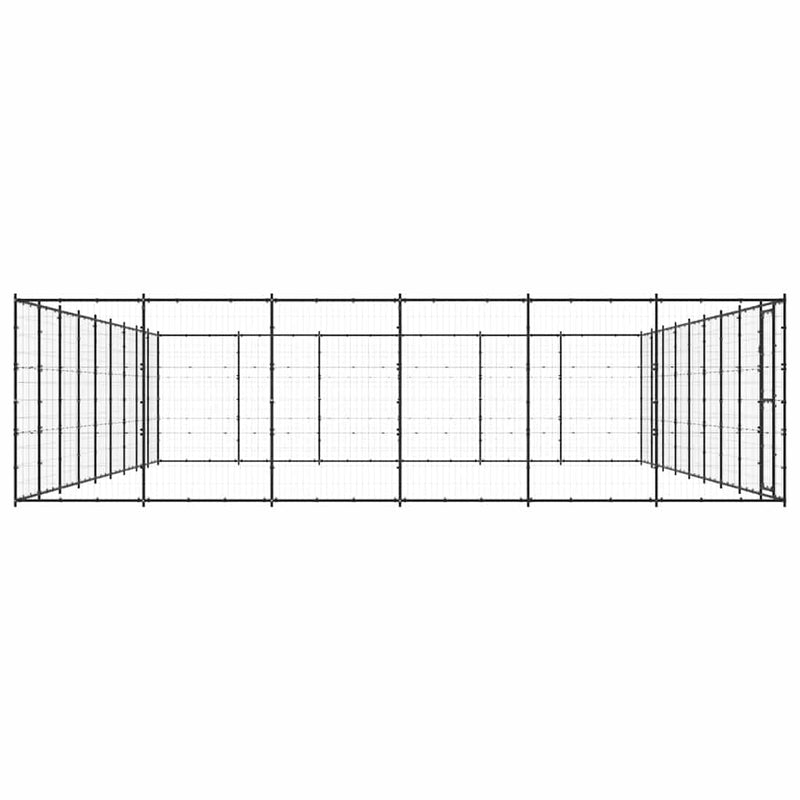 vidaXL kültéri acél kutyakennel 65,34 m²