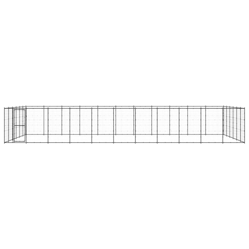 vidaXL kültéri acél kutyakennel 79,86 m²