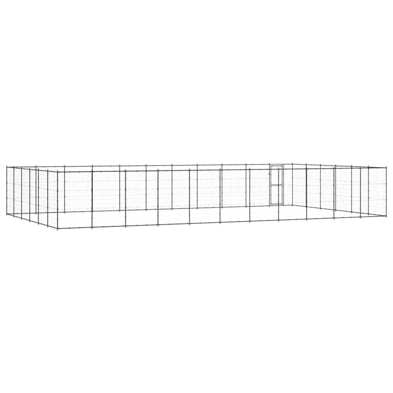 vidaXL kültéri acél kutyakennel 79,86 m²