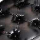 vidaXL fekete műbőr tárolópad háttámlával 110 cm