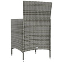 vidaXL 2 db szürke polyrattan kerti szék párnával