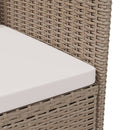 vidaXL 4 db bézs polyrattan kerti szék párnával