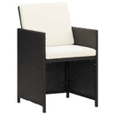 vidaXL 4 db fekete polyrattan kerti szék