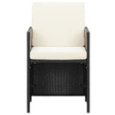 vidaXL 4 db fekete polyrattan kerti szék