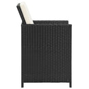 vidaXL 4 db fekete polyrattan kerti szék