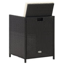 vidaXL 4 db fekete polyrattan kerti szék