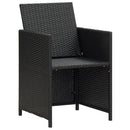 vidaXL 4 db fekete polyrattan kerti szék