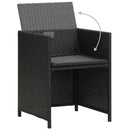 vidaXL 4 db fekete polyrattan kerti szék