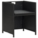 vidaXL 4 db fekete polyrattan kerti szék