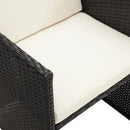 vidaXL 4 db fekete polyrattan kerti szék