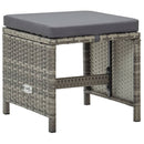 vidaXL 4 db szürke polyrattan kerti ülőke párnákkal