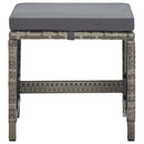 vidaXL 4 db szürke polyrattan kerti ülőke párnákkal