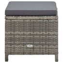 vidaXL 4 db szürke polyrattan kerti ülőke párnákkal