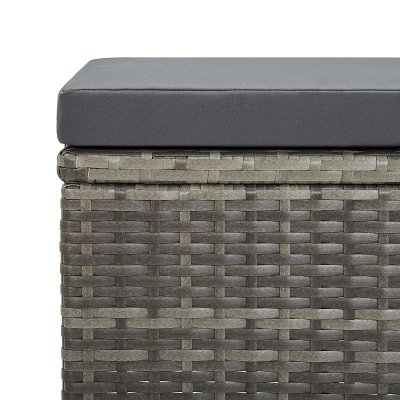 vidaXL 4 db szürke polyrattan kerti ülőke párnákkal