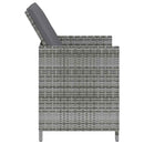 vidaXL 4 részes szürke kerti polyrattan szék- és zsámolyszett