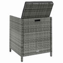 vidaXL 4 részes szürke kerti polyrattan szék- és zsámolyszett
