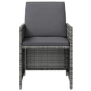 vidaXL 4 részes szürke kerti polyrattan szék- és zsámolyszett