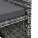 vidaXL 4 részes szürke kerti polyrattan szék- és zsámolyszett