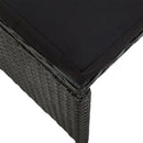 vidaXL 2 db fekete polyrattan kerti ülőke párnával