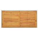 vidaXL bézs polyrattan és tömör akácfa kerti asztal 123 x 60 x 74 cm